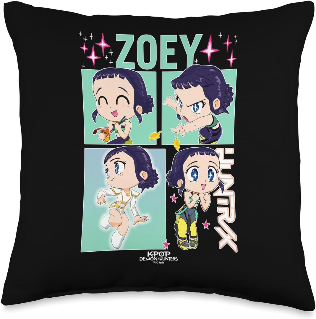 Kpop Demon Hunters Zoey Officially Licensed Throw Pillow (16x16)