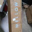 Mellow Modernista Low Profile 6 Inch Metal Platform Bed Frame with Classic Wooden Slat Support Mattress Foundation (No Box Spring Needed), Twin, Black