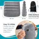 Circa Air Inflatable Wedge Pillow for Traveling - Travel Wedge Pillows for Sleeping in Bed, Acid Reflux, Sleep Apnea, Snoring for Back, Knee, Leg Elevation and Side Sleepers, Blow up Cushion