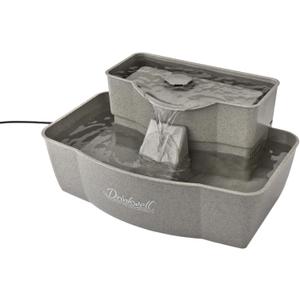 PetSafe Multi-Tier Pet Fountain Large Waterer Great for Cats and Dogs 2 Heights to Drink from Great for Senior Pets 100 Oz Water Capacity Fresh, Filtered Water