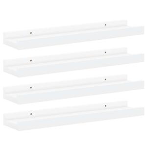 vidaXL Wall Shelves 4 pcs White 15.7"x3.5"x1.2