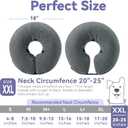 Loflaze Soft Inflatable Dog Cone Collar Alternative After Surgery - Dog Neck Donut E Collar for  Dogs Cats Post Surgery - Recovery Collar to Stop Licking - Grey, XXL 