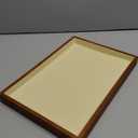 Oirlv Wood Flat Jewelry Tray Stackable Jewelry Drawer Organizer Showcase Jewelry Holder (Creamy-white flat tray)