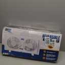 Seasons Comfort Twin Window Fan, Reversible Airflow Control, 9 Inch, 2 Speeds, Expandable, Exhaust, Dual Fan - Ideal for Home, Kitchen, Bedroom & Office