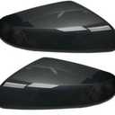 1 Pair Black Mirror Cap Cover For Honda Civic 2016 2017 2018 2019 2020 2021 Rearview Mirror Cap Replacement (Black Pair)