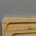 SMIRLY Wooden Cutting Boards For Kitchen Meal Prep & Serving - Bamboo Cutting Board Set with Holder, Charcuterie & Chopping Board, Wood Cutting Board Set, Kitchen Gadgets (3 Pack With Holder, Natural Bamboo)