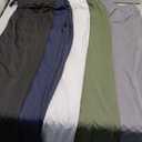 5 Pack Men's Sweatpants with Zipper Pockets Stretch Lightweight Athletic Track Activewear Pants for Men Joggers Running Workout Gym,S