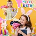 10 Pcs 6.5 ft Easter Bunny Picks Decorations Foam Running Rabbits Artificial Colorful Spring Decorative Sticks for Vase Tree Home Window Lawn Fireplace Holiday Party Easter Decor Gift