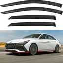 Window Visors Rain Guards Shield for 2021 2022 2023 2024 2025 2026 Hyundai Elantra, Out-Channel Window Vent Wind Deflectors Visors Shades for 21-26 Elantra