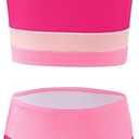 Haloumoning Girls Swimsuits Bikini Set Adjustable Straps Two Piece Color Block Girls' Swimwear with Chest Pad, 8-10 Years