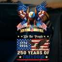Dazoratix 250th Anniversary Car Stickers - 2 Pcs We The People America Flag 250 Years Merchandise USA 1776-2026 Independence American United States Patriotic Vinyl Decal Vehicles Windows (Bald Eagle)