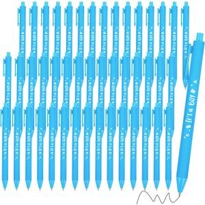 Aodaer 60 Pieces It's a Boy Baby Shower Ballpoint Pens, Retractable Gel Pen with Soft Grip, Comfortable Black Ink Pens for Boys Baby Shower Favors Party Guests Gifts