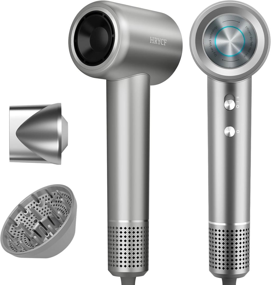 High Speed Hair Blow DryerProfessional Salon Grade Air Speed, Negative Ion Hair CareQuiet DesignSuitable for Thick Hair/Styling with Diffuser, Long Motor Lifespan