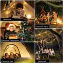 OGERY Camping String Lights, 4 in 1 Quick Storage 32.8FT Rechargeable Tent Lights String with 8 Lighting Modes, Hanging Waterproof Portable LED Lamp for Outdoor Patio Awning Garden Party Essentials (Green)