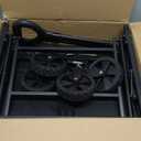 Collapsible Wagon Cart Foldable Beach Wagon with All-Terrain Wheels - 380 LBS Heavy Duty Grocery Cart for Shopping, Beach, Camping, Sports, Garden (Black)