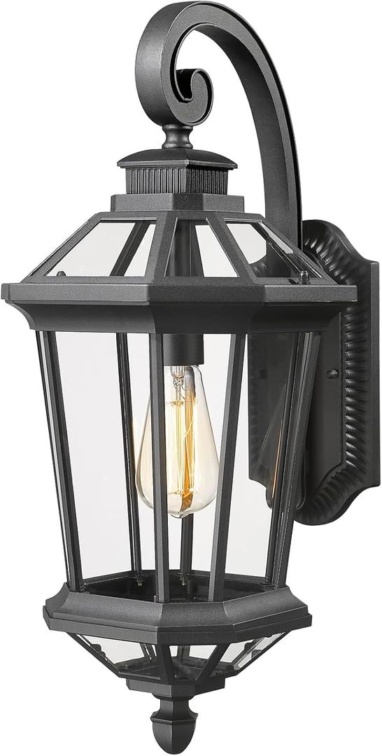 Extra Large Outdoor Wall Lights Exterior Lighting Fixtures, Waterproof Coach Porch Light Outdoor Light Fixtures Wall Mount with Clear Glass, Outside Porch Lights for House Patio Garage