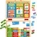 Melissa & Doug My First Daily Magnetic Calendar, Classroom Calendar for Kids Activities with Weather & Seasons, Preschool Toys for Girls & Boys Ages 4+
