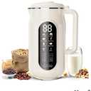 10-in-1 Nut Milk Maker Machine, 42oz Automatic Nut Milk Maker with LED Touch Screen, Self-Cleaning, 12H Delay Start, Keep Warm, Automatic for Soy/Oat/Almond Milk, Juice,Coconut,Plant Base & Boil Water