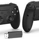 DOBE TYX-3618B Steam Controller, Wireless Gaming Controller for Steam/Steam Deck/PC Windows/Laptop/PS3, PC Gamepad with Adjustable Dual Vibration & Headphone Jack Battery Required (Black)