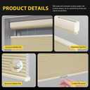 UNISHADES Top Down Bottom Up Cellular Shades, 51 5/8" W × 64" H, Beige