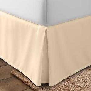 Utopia Bedding Queen Bed Skirt - Soft Quadruple Pleated Ruffle - Easy Fit 76" Lwith 16 Inch Tailored Drop - Hotel Quality, Shrinkage and Fade Resistant (Queen, Beige)