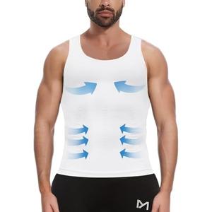 MEETYOO Slimming Undershirt Shapewear Gynecomastia Compression Shirt Men Body Shaper Size Large