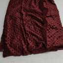 PHF Minky Dot Euro Sham Covers 26"x 26", 2 Pack Soft Cozy Minky Bubble Real Velvet Throw Pillow Covers, No Insert,Home Decorative Euro Pillow Cases for Couch Sofa Bed, Wine Red