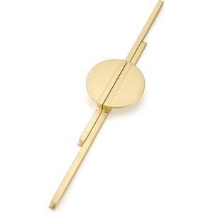 Rergy Cabinet Handles Half Moon Door Pulls and Knobs, 2 Pack Brushed Gold 11-1/3 inch Hole Center, Decorate Hardware for Kitchen Zinc Alloy Furniture for Dresser Drawer