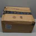 JMGBird Water-Resistant Outdoor Pillows Set of 2, 12x20 inch Durable Navy Blue Grid Pattern Throw Pillows with Inserts for Patio Furniture (Blue and Black)