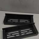 4 Pack Magnetic Spice Rack Organizer for Refrigerator and Oven, Black Fridge Organizers and Storage for Kitchen