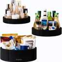 3 pcs Snack Organizer Wooden Snack Tray Countertop Organizer Black Snack Containers Condiment Holder Serving Tray Snack Storage Bin for Kitchen Office