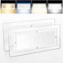 Miady RV Dimmable Lights Interior 1800 LM, 4 Color Temperature Warm Natural Cool White and Blue Ambient Lightting, 12V Volt Led Ceiling Dome Lights for Camper/Car/Trailer/Boat, 2-Pack