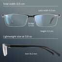 Gaoye 1.5 Executive Style Reading Glasses Men - Durable Readers with Blue Light Filtering- Comfortable Fit with TR90 Frames