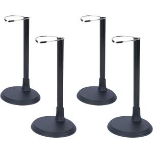 4pcs Doll Stands Display Holder, Adjustable Doll Stands Portable Support Racks, Action Figure Stand Bracket Organizers Dolls Accessories for 12inches - 18inches Doll (Black)
