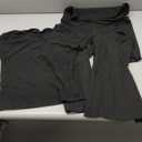 ANRABESS Lounge Sets for Women 2 Piece Foldover Yoga Flare Leggings Pants Crop Tops Casual Y2K Outfits Matching Tracksuit Set (Medium, Black)