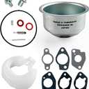 YAMAKATO Huayi P21 P27 Carburetor Float Bowl Kit for Honda GX390 GX340 GX270 GX240 Fuel Bowl Chamber Needle Gasket Seal Pin & Sealing Screw Washers Kits for Small Engines Pressure Washer