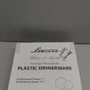 Liacere 50PCS Blue Plastic Plates - Heavy Duty Ice Blue Disposable Plates - Blue and Gold Plastic Plates Include 25PCS Blue Dinner Plates, 25PCS Blue Dessert Plates for Easter Day