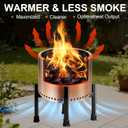 Tanfix 16-24 Inch Fire Pit Stand Stainless Steel Base for Solo Stove Bonfire Ranger and other Retractable Foldable Fire pit Holder with Optional Wheels and Heat Protection Disk Outdoor (Cross Fixed)