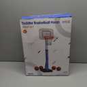 Toddler Basketball Hoop with Scoreboard/LED Basketball Rim/4 Balls, 55" Height Adjustable Basketball Hoop for Kids 3-5, Indoor Outdoor Sport Toys Birthday Gifts for Baby Boys Girls