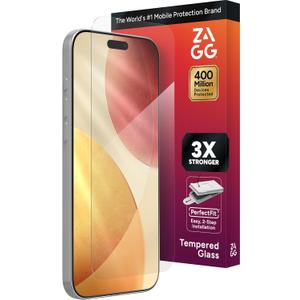 ZAGG Glass+ Screen Protector for iPhone 17 Pro Max - 3X Stronger, Impact & Shatter Protection, Scratch & Smudge-Resistant iPhone Tempered Glass, InvisibleShield, Easy PerfectFit Install