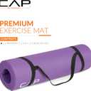 CAP Barbell 1/2-Inch High Density Exercise Yoga Mat with Strap | Multiple Options
