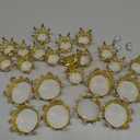25 Pcs Gold Crown Cake Toppers, Mini Crowns for Flower Bouquets, Birthday, Cake, Wedding, Baby Shower, Party Decorations, 3 Styles with Rhinestone Pearl and Alloy Designs