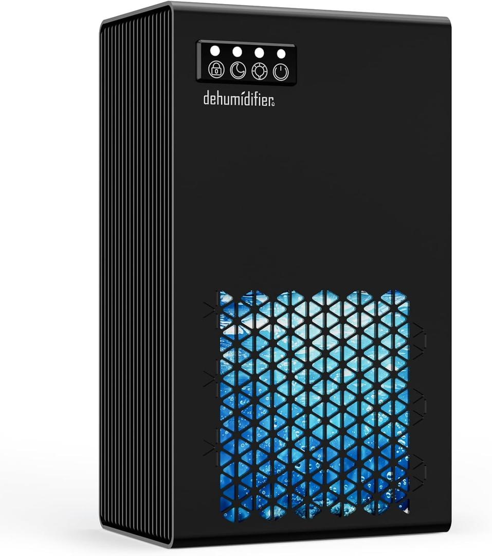 Dehumidifiers for Home, 99oz Water Tank Dehumidifier for Bedroom Basement Bathroom RV with Auto Shut Off, Drain Hose, Sleep Mode, (black)