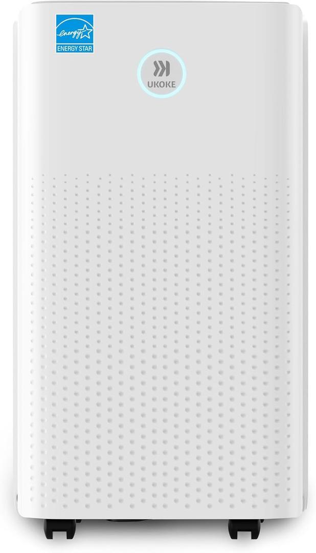 Ukoke 32 Pint Dehumidifier for 1750 Sq. Ft  Energy Star Most Efficient, Auto Drain, 3 Smart Modes, Quiet Operation, Portable Moisture Remover for Medium Rooms, Basements, Bedrooms, RVs