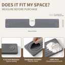 Faucet Mat for Kitchen Sink, Diatomite Stone Drying Sink Protectors, Bathroom Faucet Splash Guard, Quick Dry Water Absorbing, Non-Slip Stone Tray for Kitchen Counter, Grey, 23.6" x 3.9" (Gray)