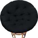Papasan Chair Cushion Only, 52 in Cushion for Papasan, Round Leisure Papasan Seat Cushion (Black)