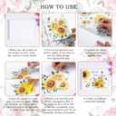 Joeyan Boho Flower Bouquets Rub On Transfers for Furniture and Crafts, 2 Large Flower Design Sheets 12''x18'', DIY Home Decal on Wood Glass Metal Canvas Porcelain Paper Plastic, Champagne Season