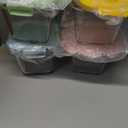 Glass Soup Containers with Lids 32oz - Borosilicate Glass Storage Containers 4 Cup, Freezer to Microwave Safe, Airtight Leak Proof, Square Meal Prep Containers for Lunch Travel- 4 Pack (Multicolor)