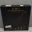 Hair Dryer Brush 5 in 1, Negative Ion Blow Dryer Brush Set, 110,000 RPM High - Speed Hot Air Brush Air Styler Curling Wrap Air Curler,Curling Iron Hair Styling Tools for Straight Curl Drying Smoothing (White)