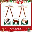 2 x 30 Pcs Brown Velvet Ribbon Bows for Christmas Tree - 5 x 7 Inch Vintage Rustic Ribbon Bows for Door Garlands, Gifts, and Xmas Home Outdoor Indoor Decoration